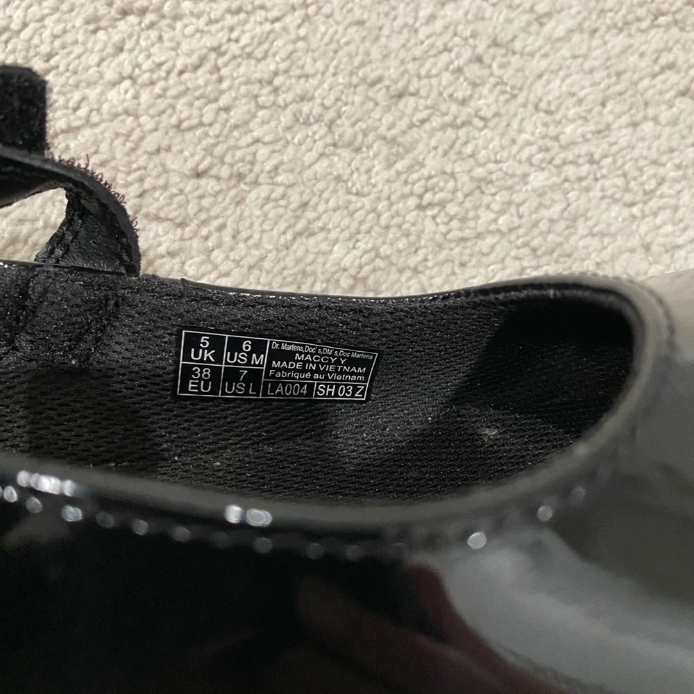 Dr. Martens Black  Glossy Leather Flats - Picture 5 of 6